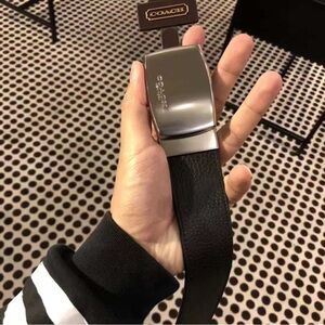 Coach Wide Plaque Cut To Size Reversible Belt